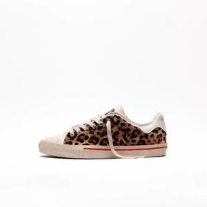 NEW HIDNANDER women's starless low sneakers in leopard/ivory